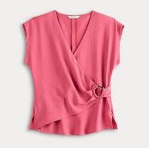 Nine West Women's Coral Wrap Blouse